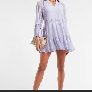 Express tiered dot dress